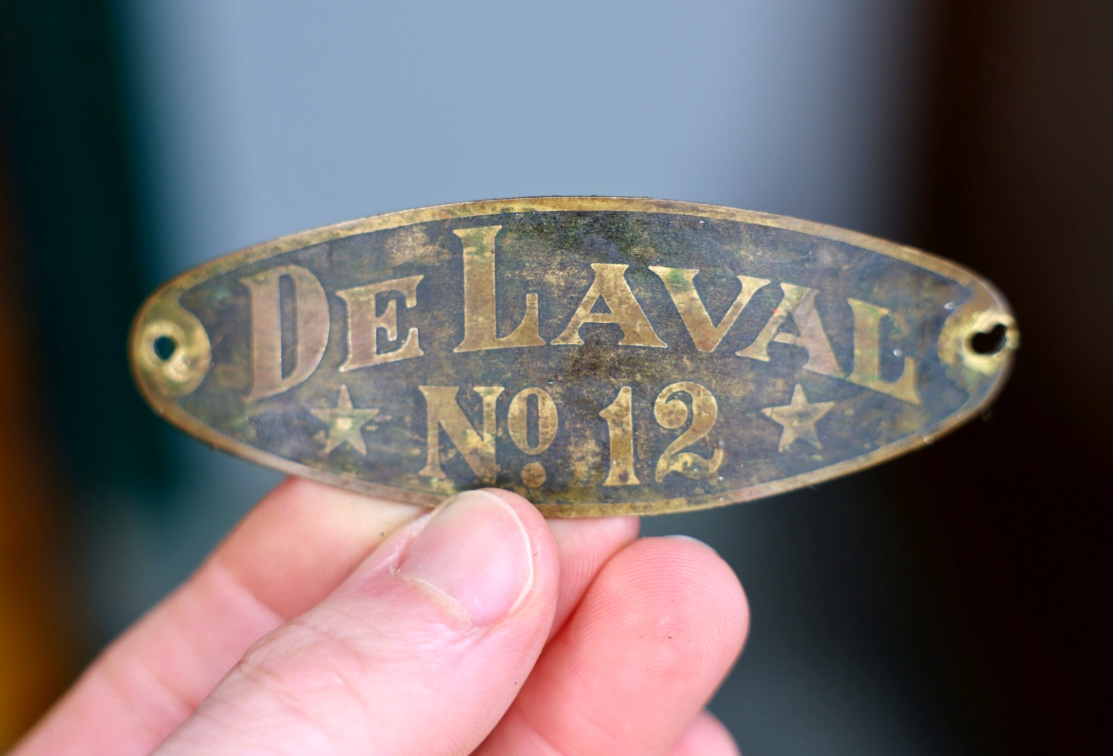 Vintage De Laval Separator Brass Tag Farm Equipment Machine Advertising sign