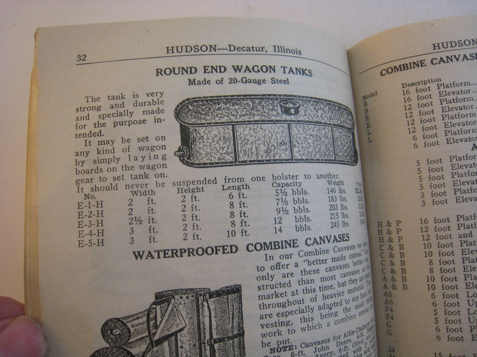 11947 Hudson farm equipment catalog thresher, machinery supply John Deere+