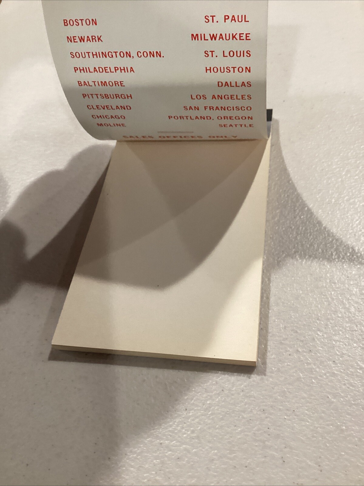US Steel Supply Division Warehouse Coast To Coast Vintage Notepad