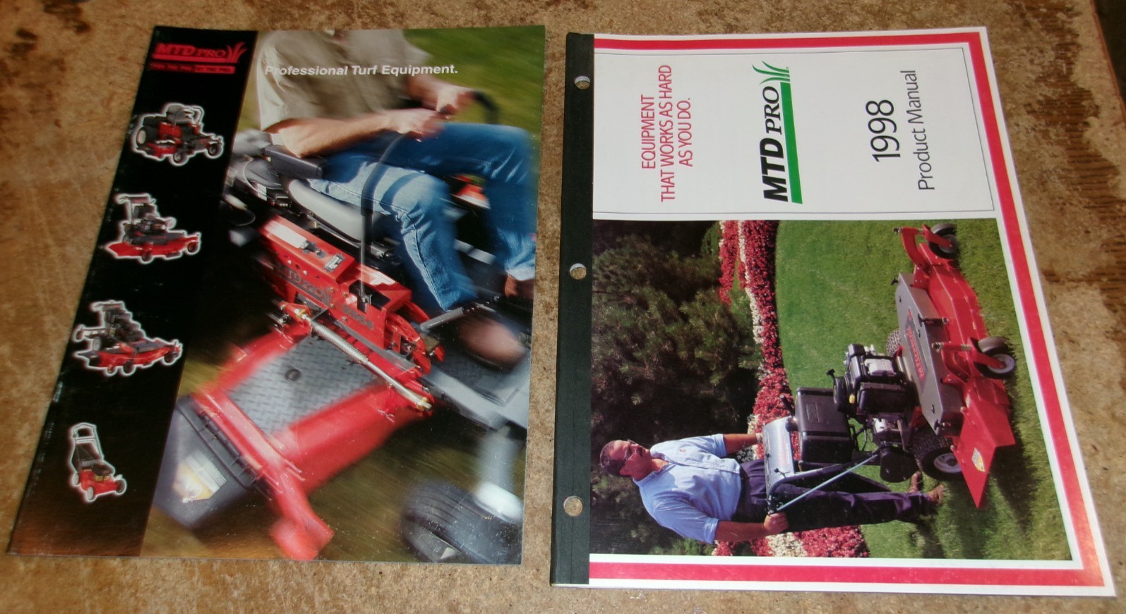2-lot 1998 MTD turf equipment brochures in nice shape used