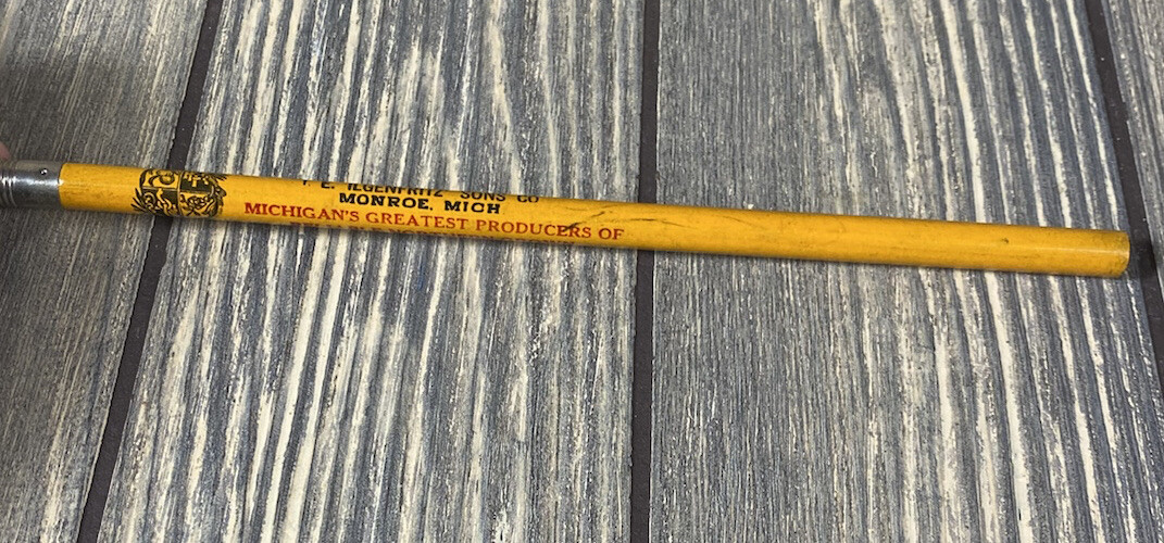 Vintage Yellow The Monroe Nursery I E Ilgenfritz Sons Co Unsharpened Pencil