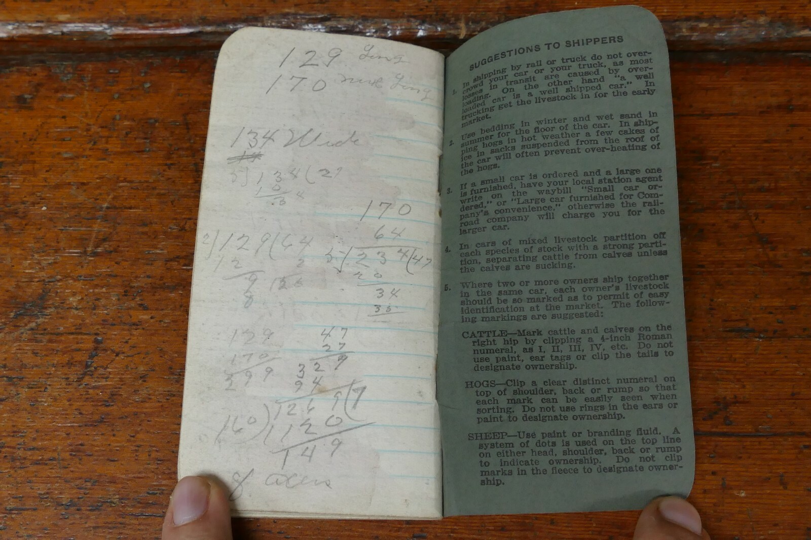 Vintage 1930’s Producers Commission Association Livestock Notebook Sioux City IA
