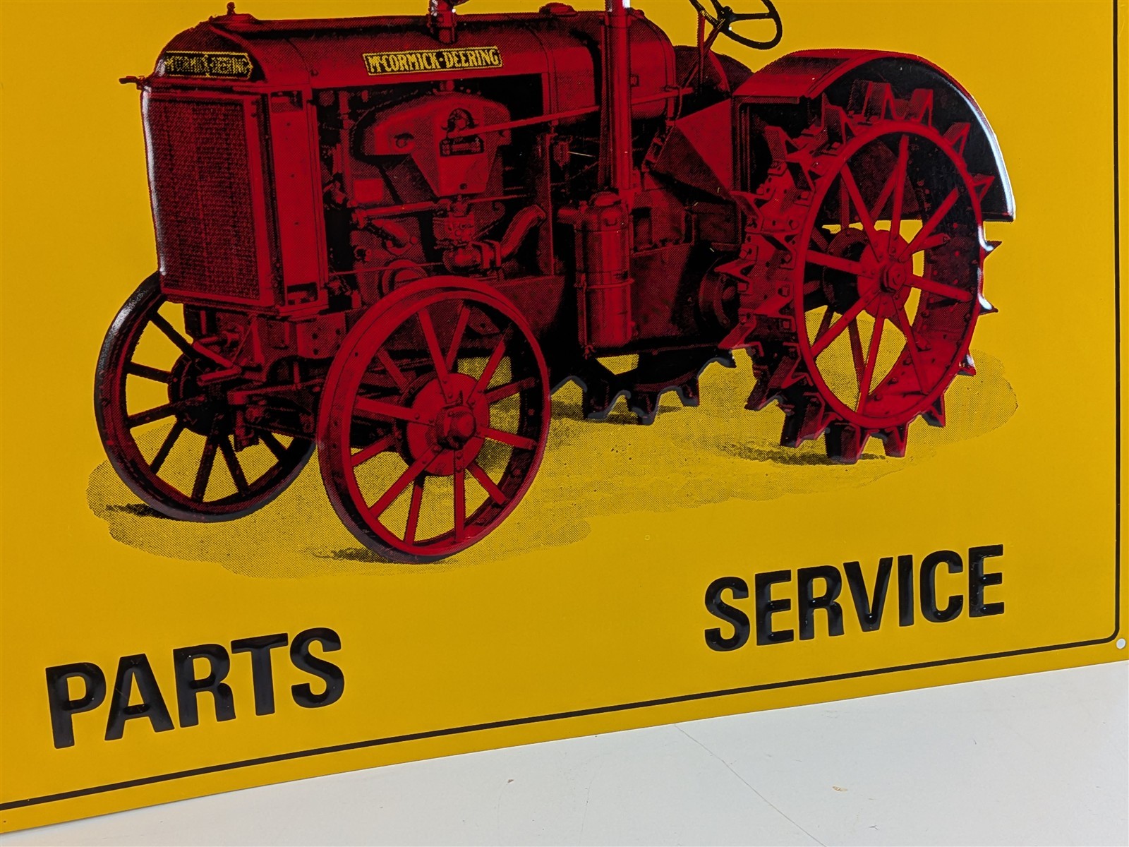 McCormick Deering Parts Service Tractor 14&Prime; Tin Sign