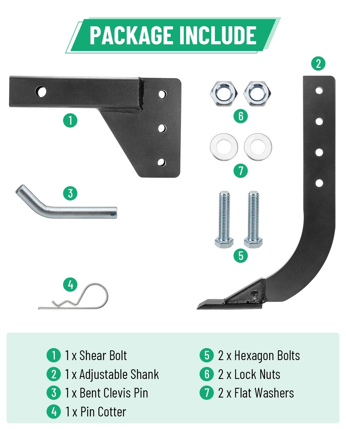 Racewill Upgraded Hitch Mounted Ripper for ATV/UTV/Tractor/Lawn Mower with 2 …