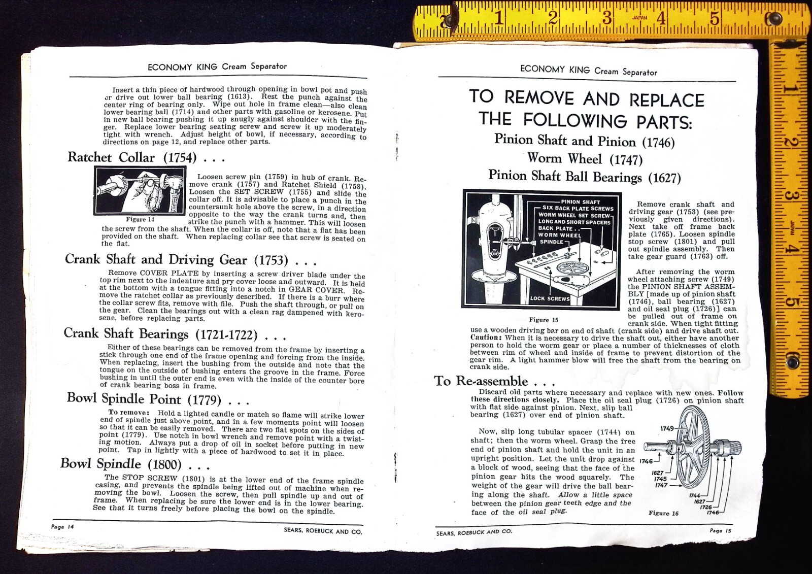 Sear, Roebuck – Economy King Cream Separator Instruction Manual – Vintage 1920&rsquo;s