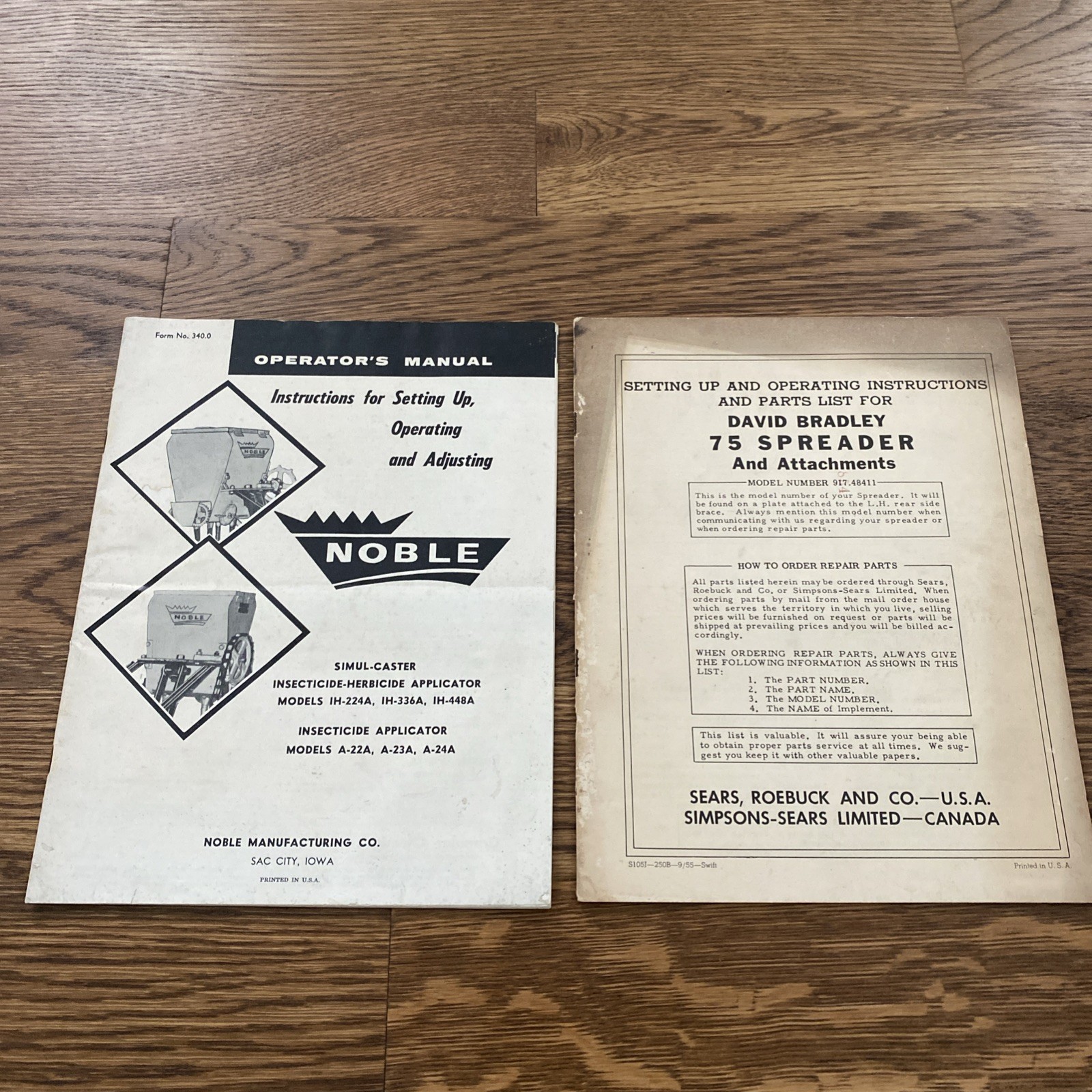 VTG Farm Equipment Machinery Ephemera Lot Manuals Brochures Deere Massey 1950s