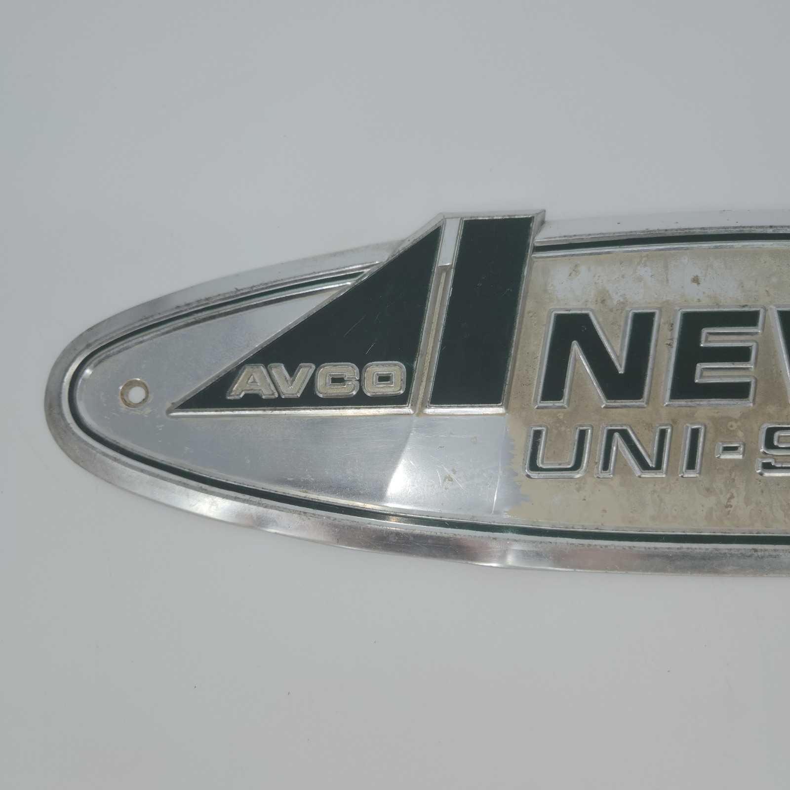 Vintage AVCO New Idea Tractor Emblem Badge Farm Equipment Sign Metal Plate Tag