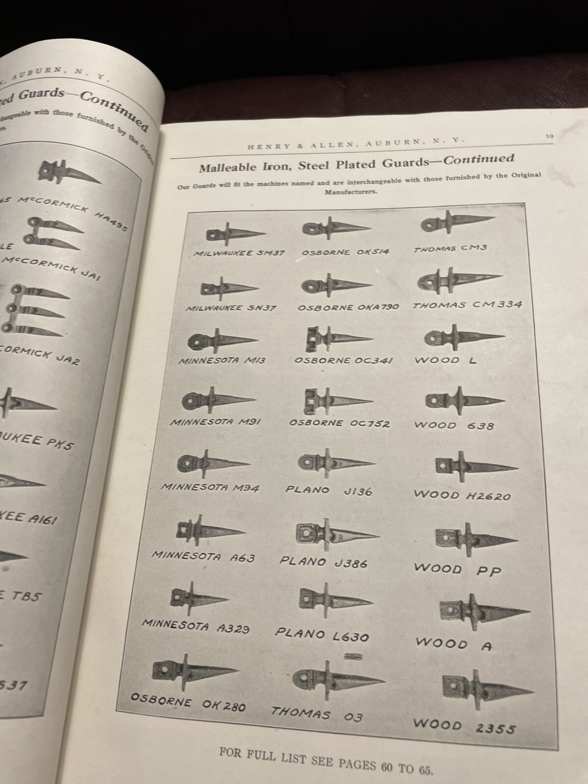 50th Anniversary Henry & Allen Catalog No. 78A Agricultural Machinery Repair 57