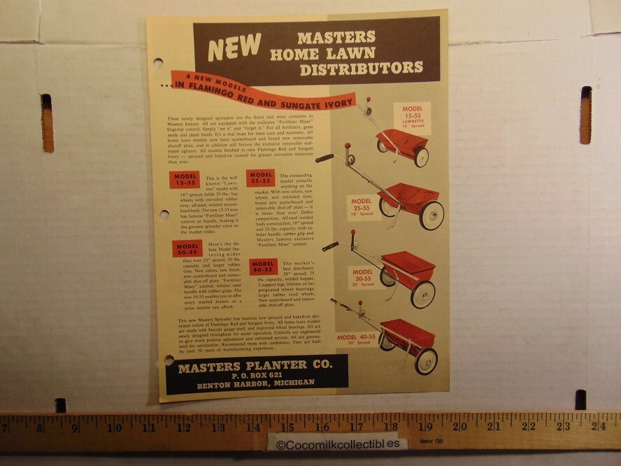 Vintage Masters Planter Co Masters Home Lawn Distributors Brochure Benton Harbor