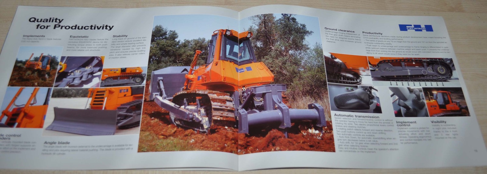 FIAT-Hitachi D180 Tractor Bulldozer Machinery Brochure Prospekt