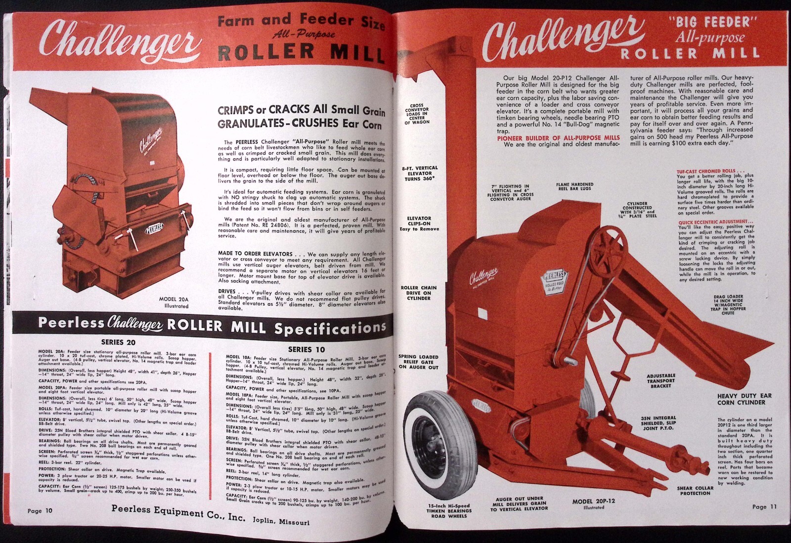 1961 Feed Makers Brochure Peerless Equipment Company Joplin MO