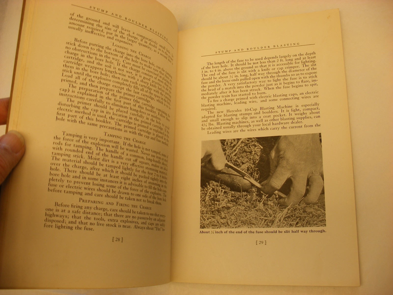 Vtg 1930 Farm Agriculture Hercules Dynamite Blasting on Farm – Stump Blasting
