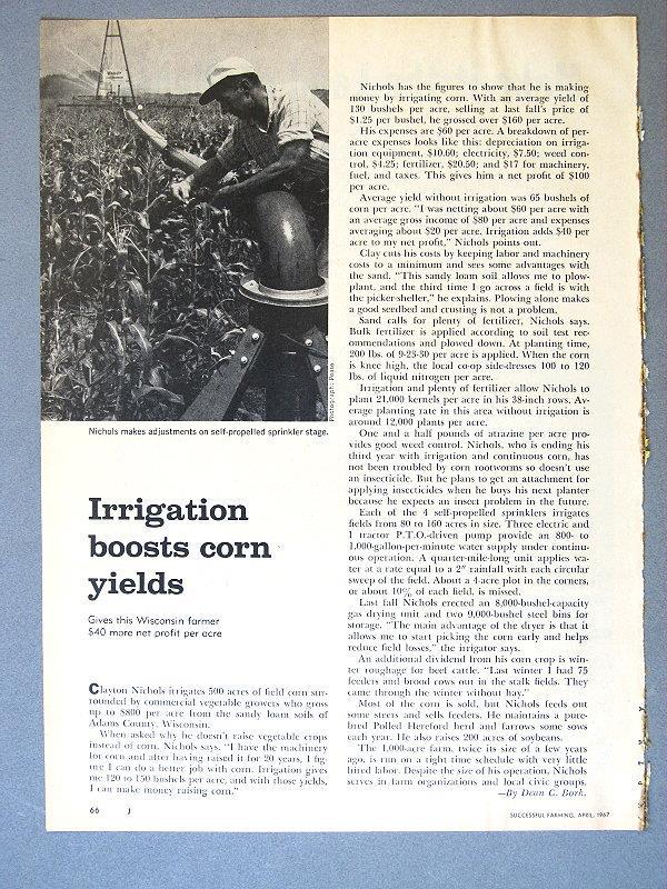 Original 1967 Farmer Ad Photo Endorsed by Clayton Nichols of Adams County Wisc.