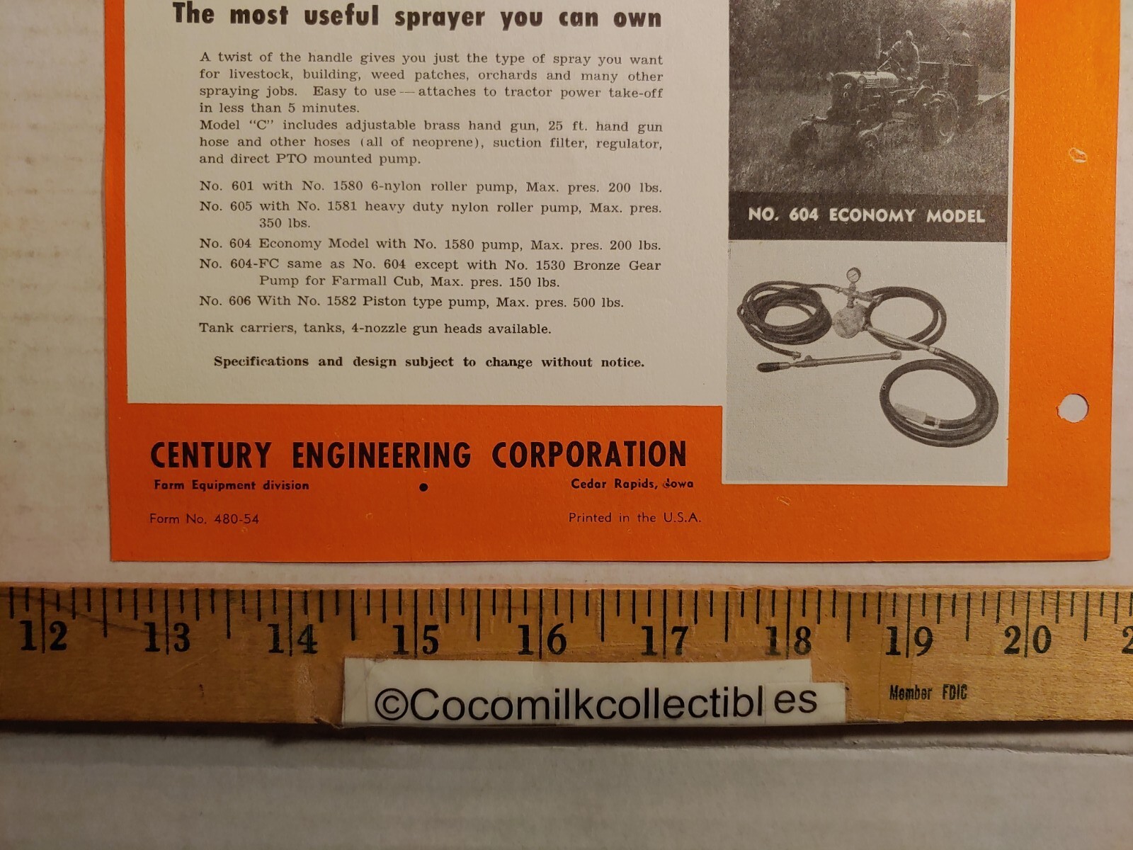 Vintage Century Engineering Combination Field & Hand Gun Sprayers Brochure