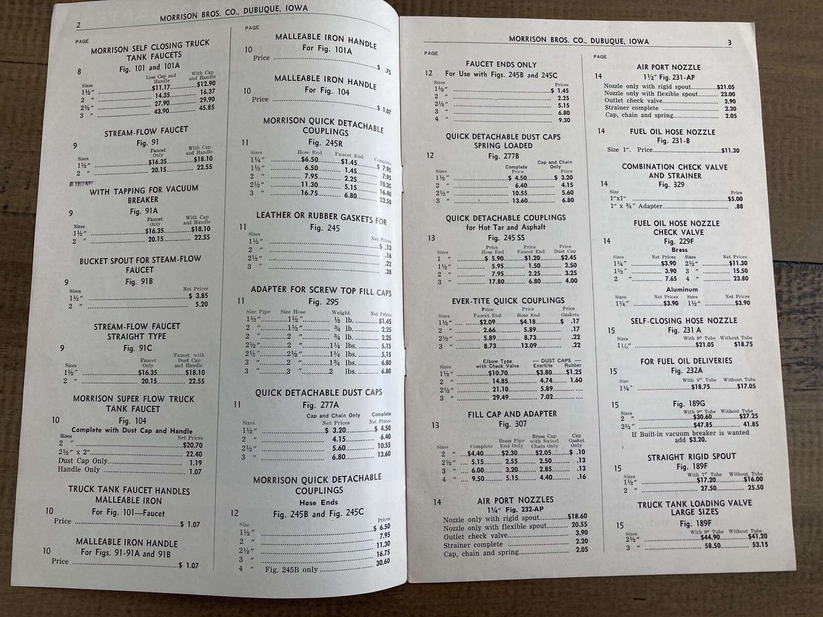 1951 Morrison Brothers Catalog No. 51 & 1953 Net Price List & Supplement