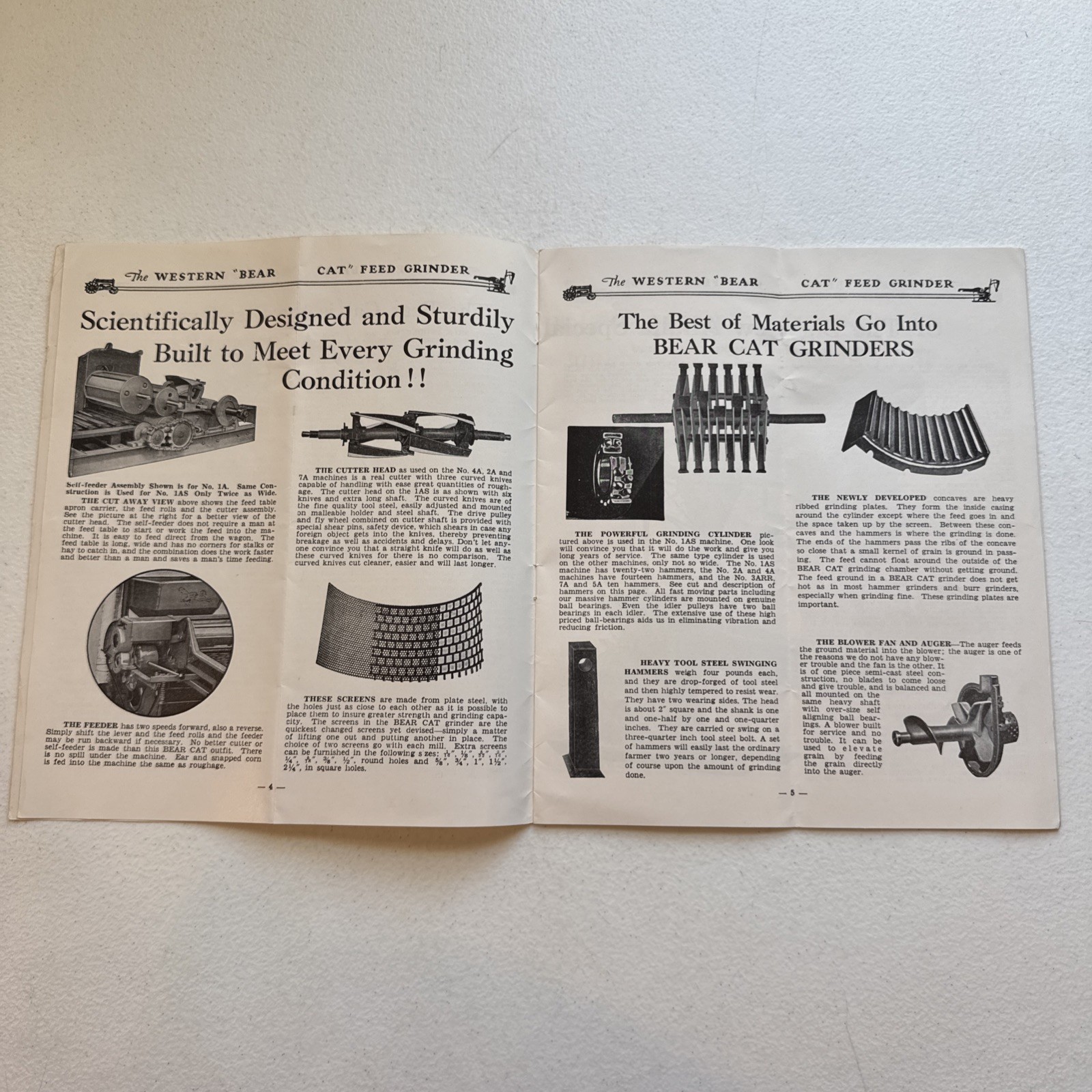 Western Land Roller Co. The Western Bear-Cat Feed Grinder Catalog 1940