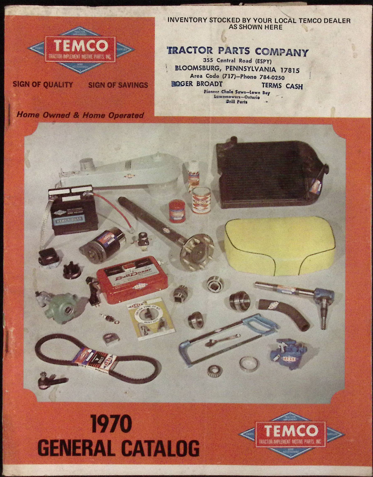 1970 Temco Tractor Implement Motive Parts General Catalog
