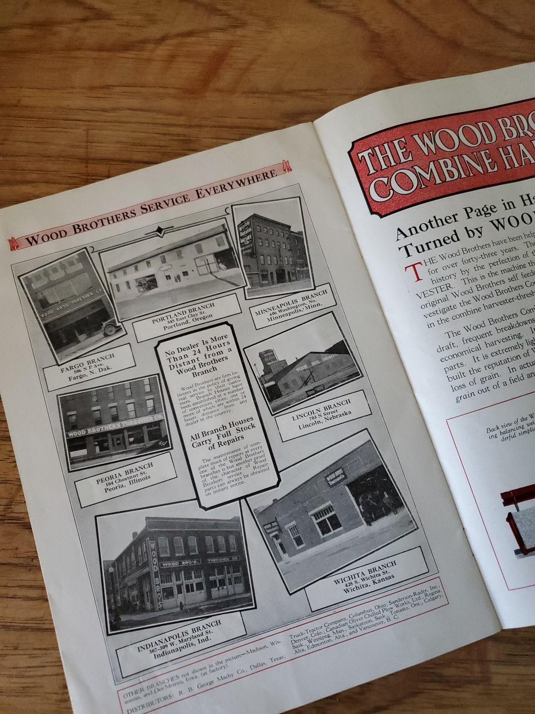 Sales Brochures Wood Brothers Thresher Company Des Moines Iowa grain thrashing