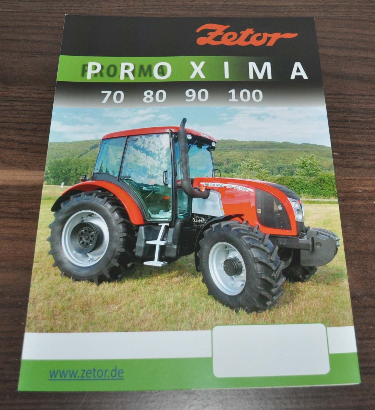 Zetor Proxima 70 80 90 100 Tractor Specification Brochure Prospekt