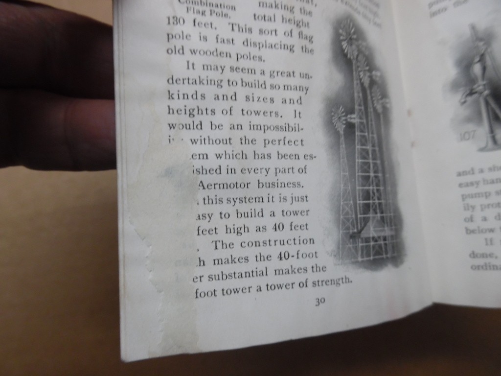 1901 AEROMOTOR Windmill Catalog Antique Original