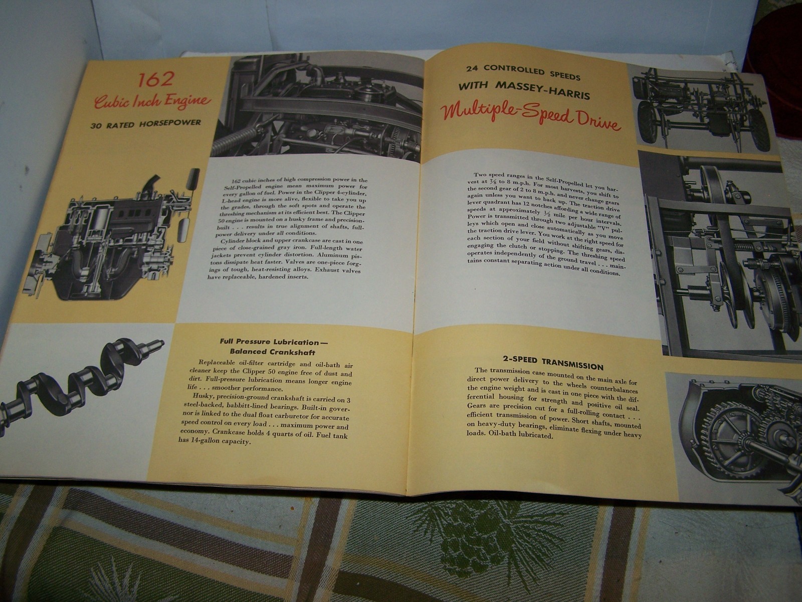 MASSEY HARRIS CLIPPER 50 Combine Sales Brochure Catalog Farm Tractor Steam Motor