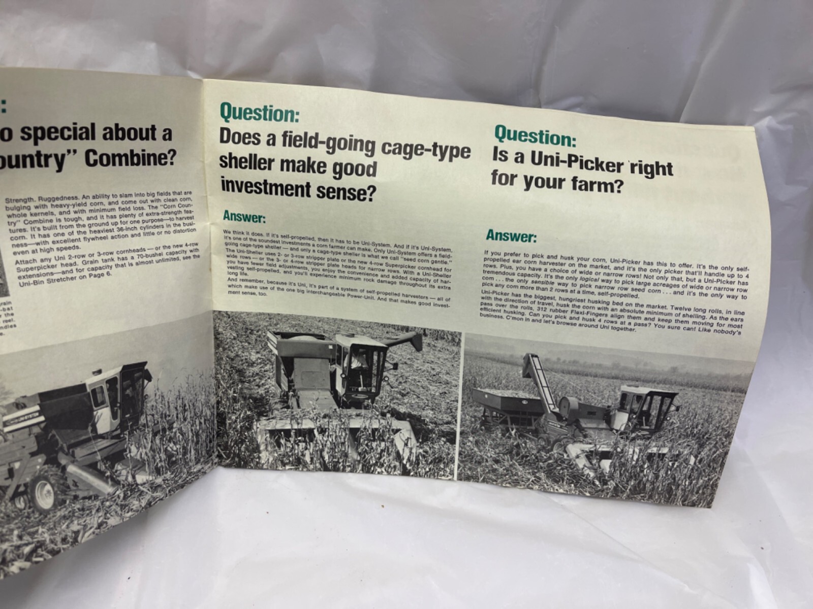 New Idea 1971 Corn Harvesting Answer Book