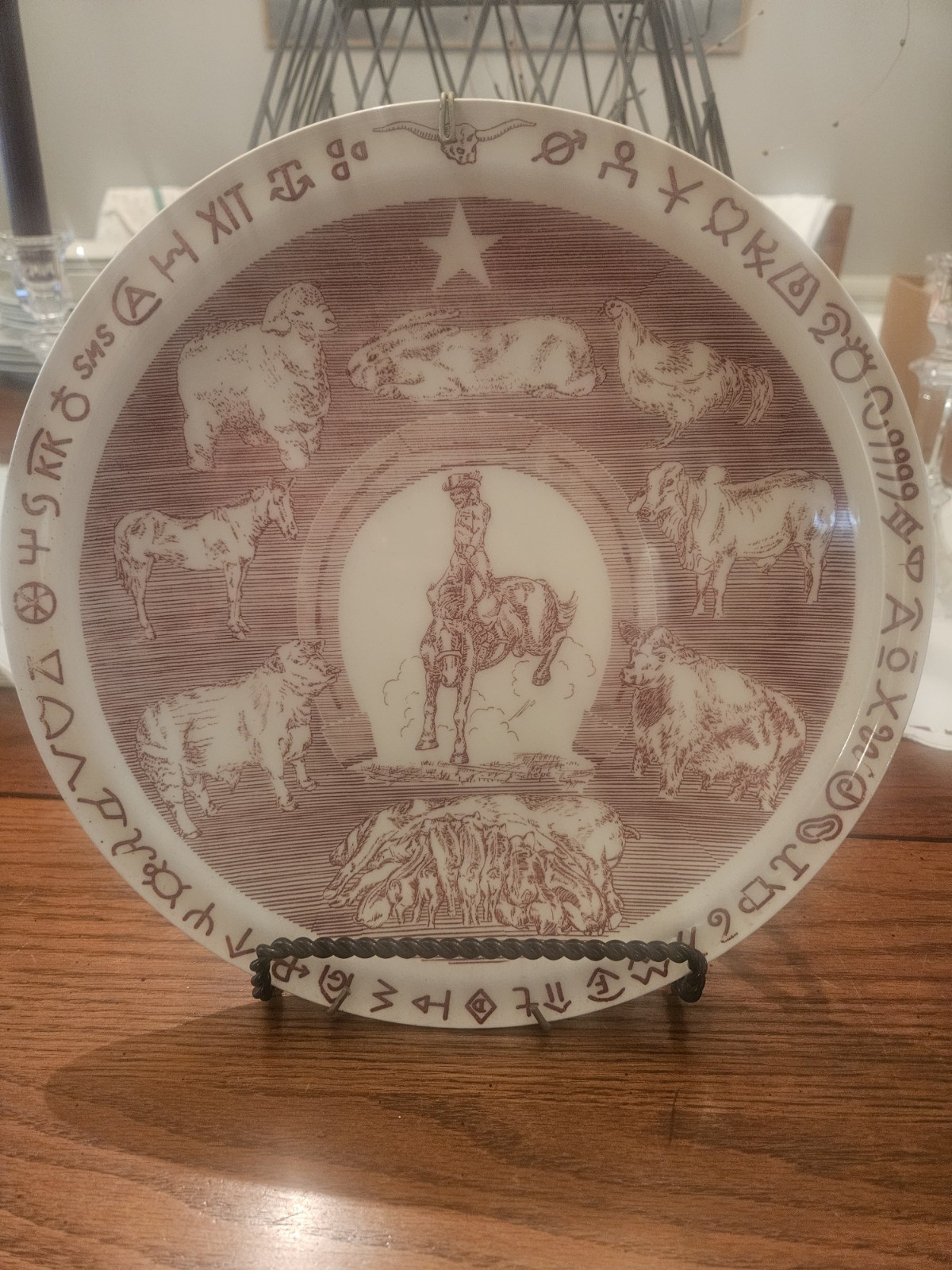 Vtg. Vernon Kilns Houston Fat Stock Show and Exposition Souvenir Plate