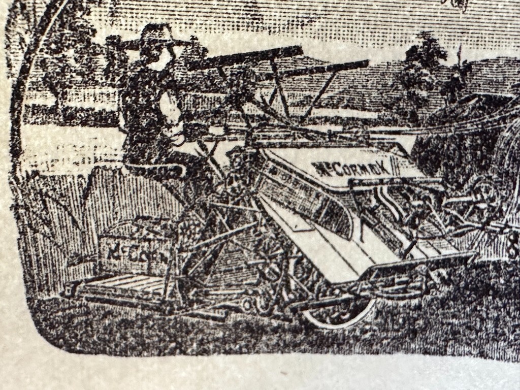 1893 CASSELTON North Dakota McCORMICK HARVESTER Strehlow FARM Advertise Receipt