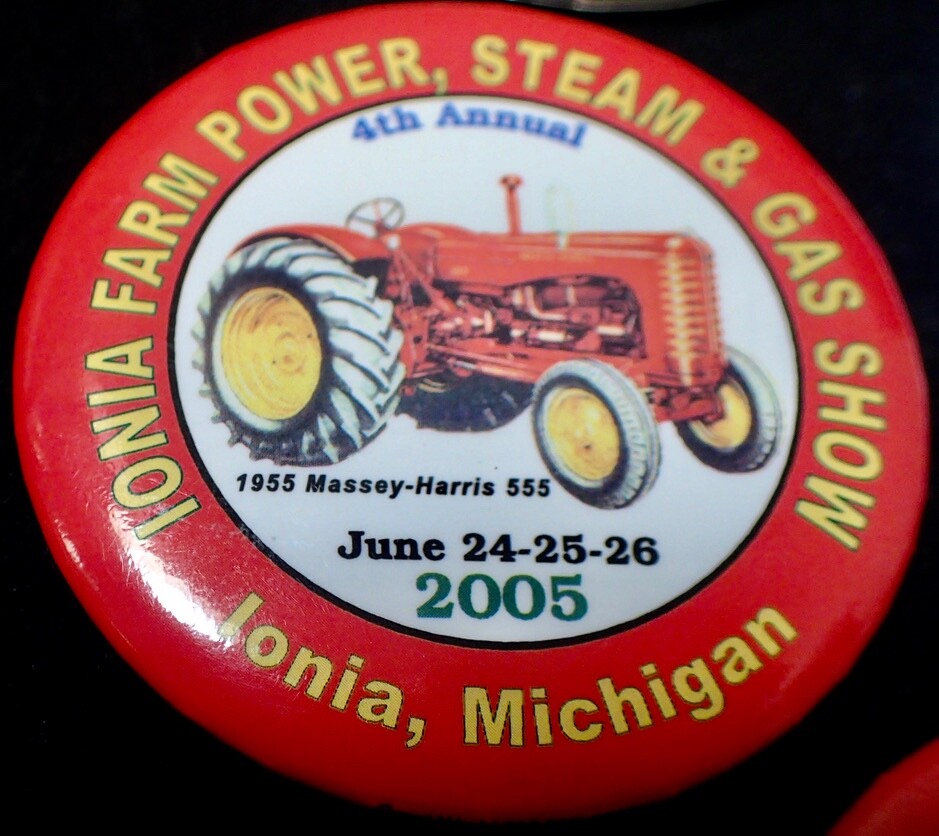Vintage (19) ANTIQUE TRACTOR & GAS STEAM ENGINE SHOW Button Pins Ribbons Plaques