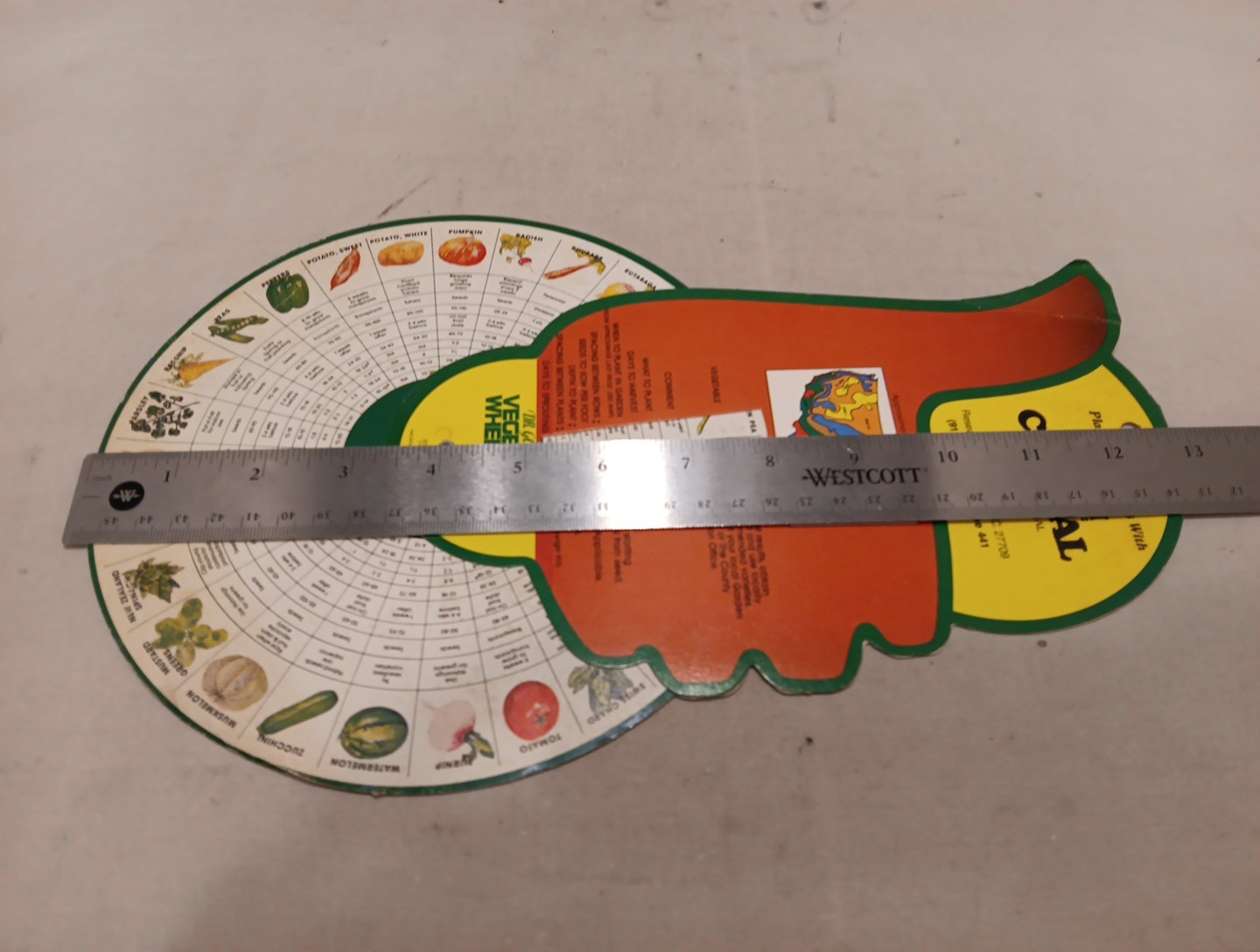 Vintage 1975 Dr Goddards Vegetable Wheel IBM Coastal Employee Credit Union