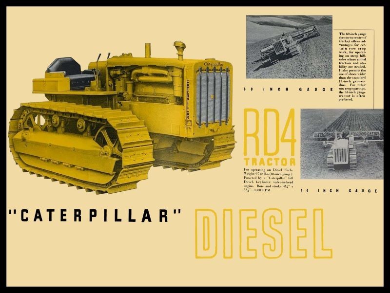 Cat Model RD4 Diesel Tractor NEW METAL SIGN: 12×16&Prime; Free Ship.
