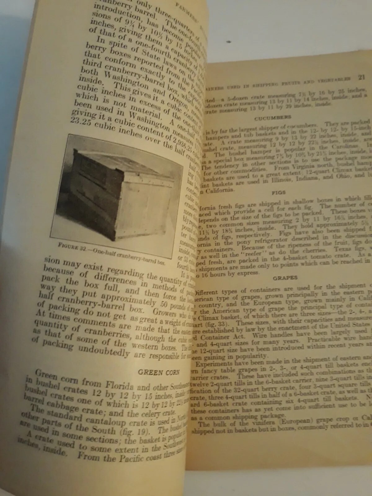 Vtg 1934 Containers used in shipping fruits and vegetables 1579 bulletin j10