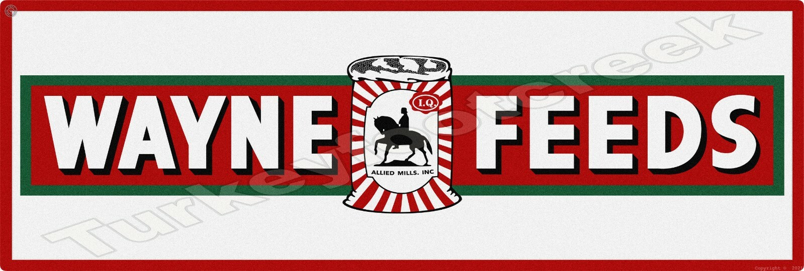 Wayne Feeds 6&Prime; x 18&Prime; Metal Sign