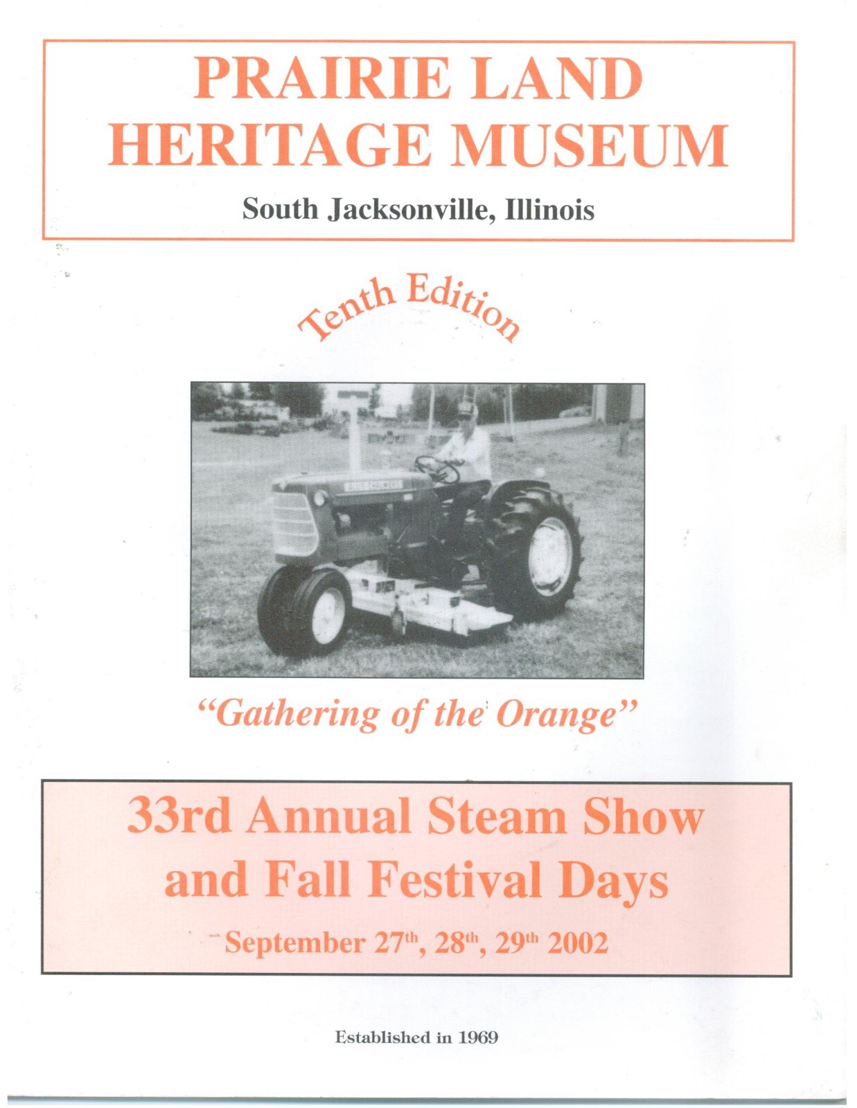Prairie Land Heritage Museum 2002 Program, Moody Implement Co, Allis Chalmers
