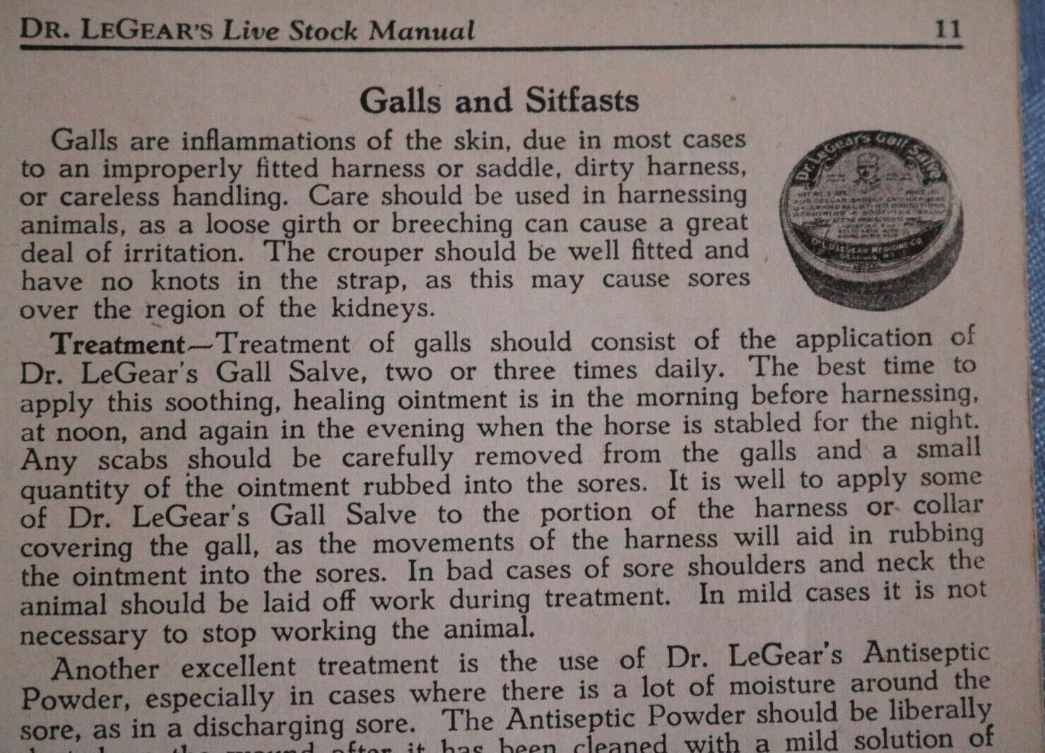 Vintage Dr. LeGear&rsquo;s Live Stock Manual Practical Guide Cows Horses Sheep Hogs