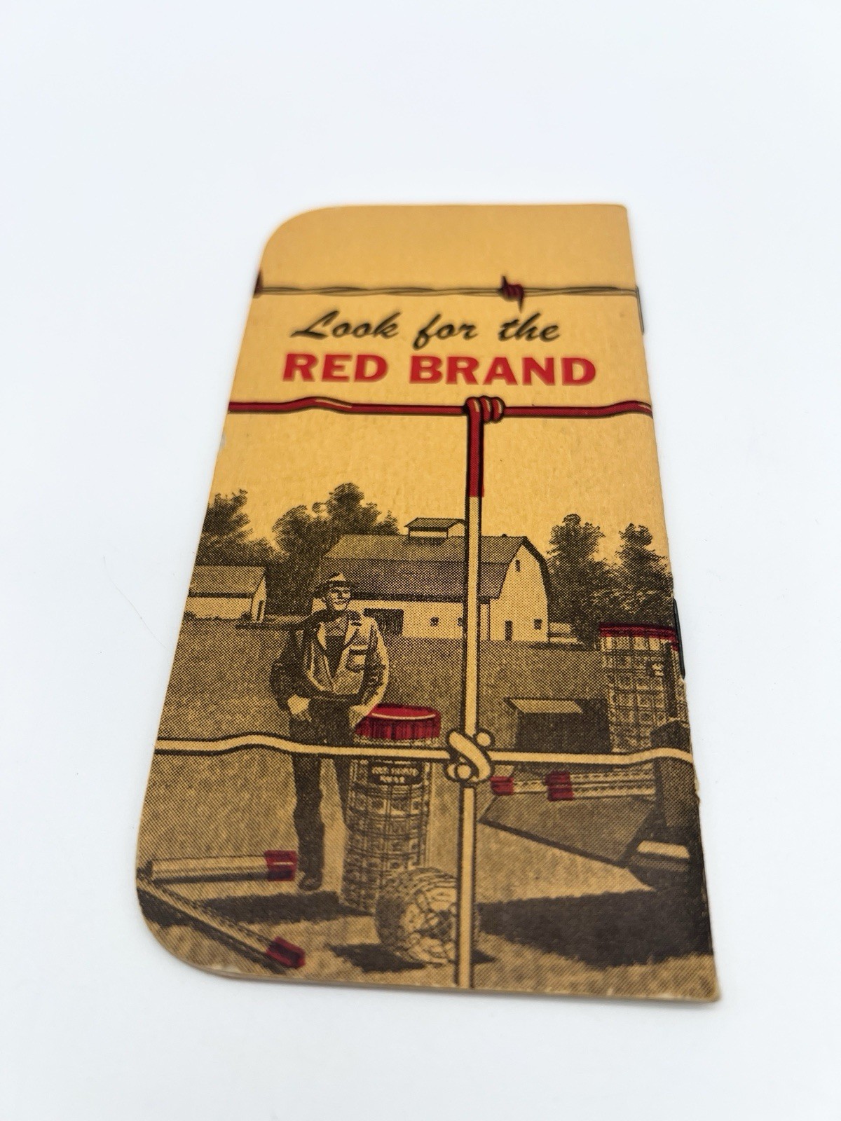 Vintage 40s Red Brand Fence Advertising Pocket Notebook USA Farm Promo