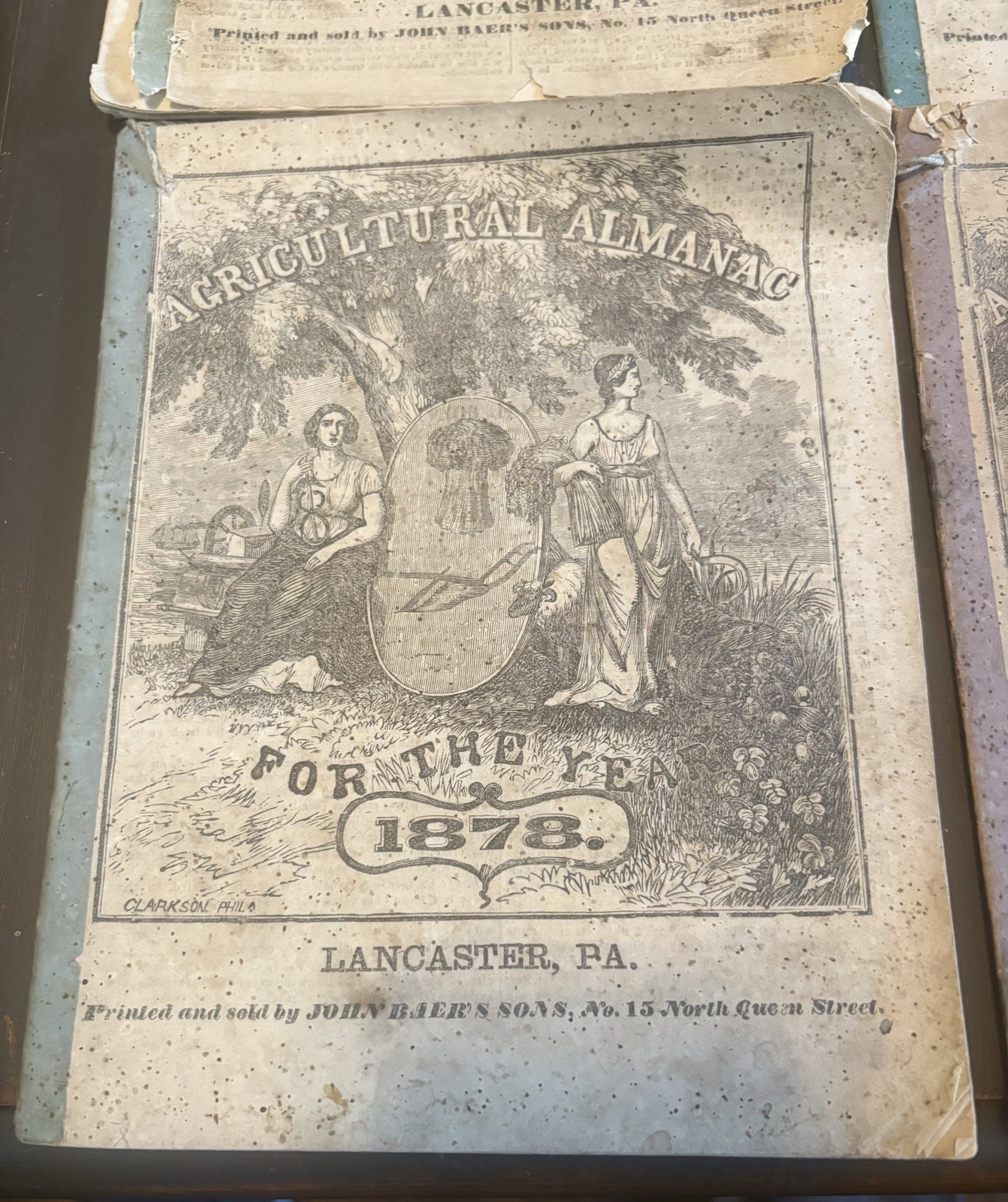 Lot Of 4 John Baer&rsquo;s Agricultural Almanac Lancaster, PA Antique! 1876-1879
