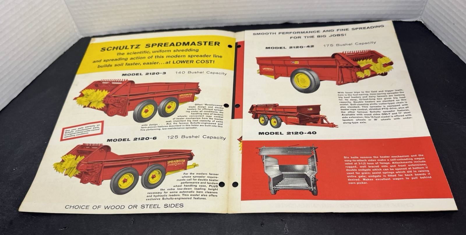 Vintage 1970`s L.H. Schultz Mfg Co Spreadmaster Manure Spreader Brochure