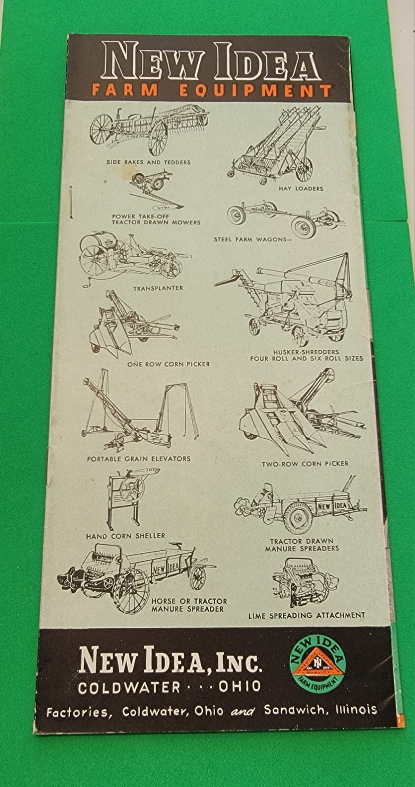 1930 NEW IDEA FARM EQUIPMENT COLDWATER OHIO SANDWICH ILLINOIS