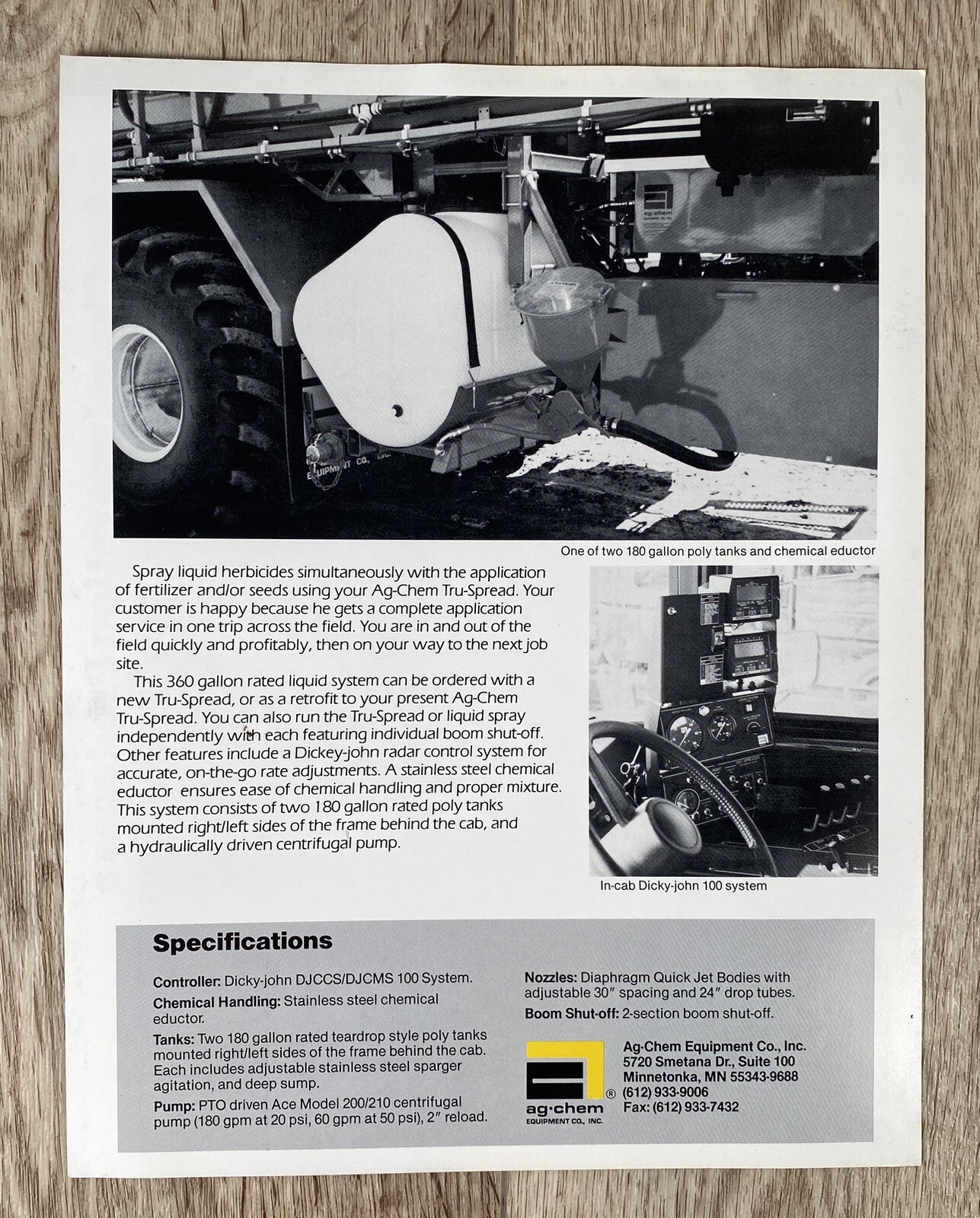 Vintage Ag-Chem Sales Brochure Dual Application Spray Liquid Herbicides