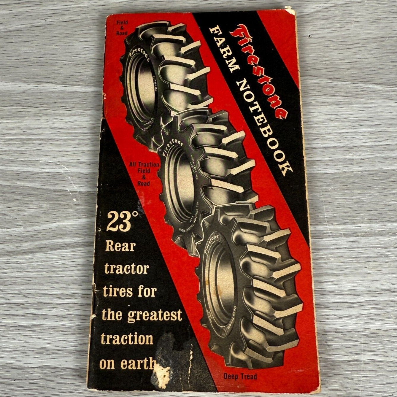 Vtg Notebook 1967 Firestone Farm Notebook Traction Tires Advertising Used