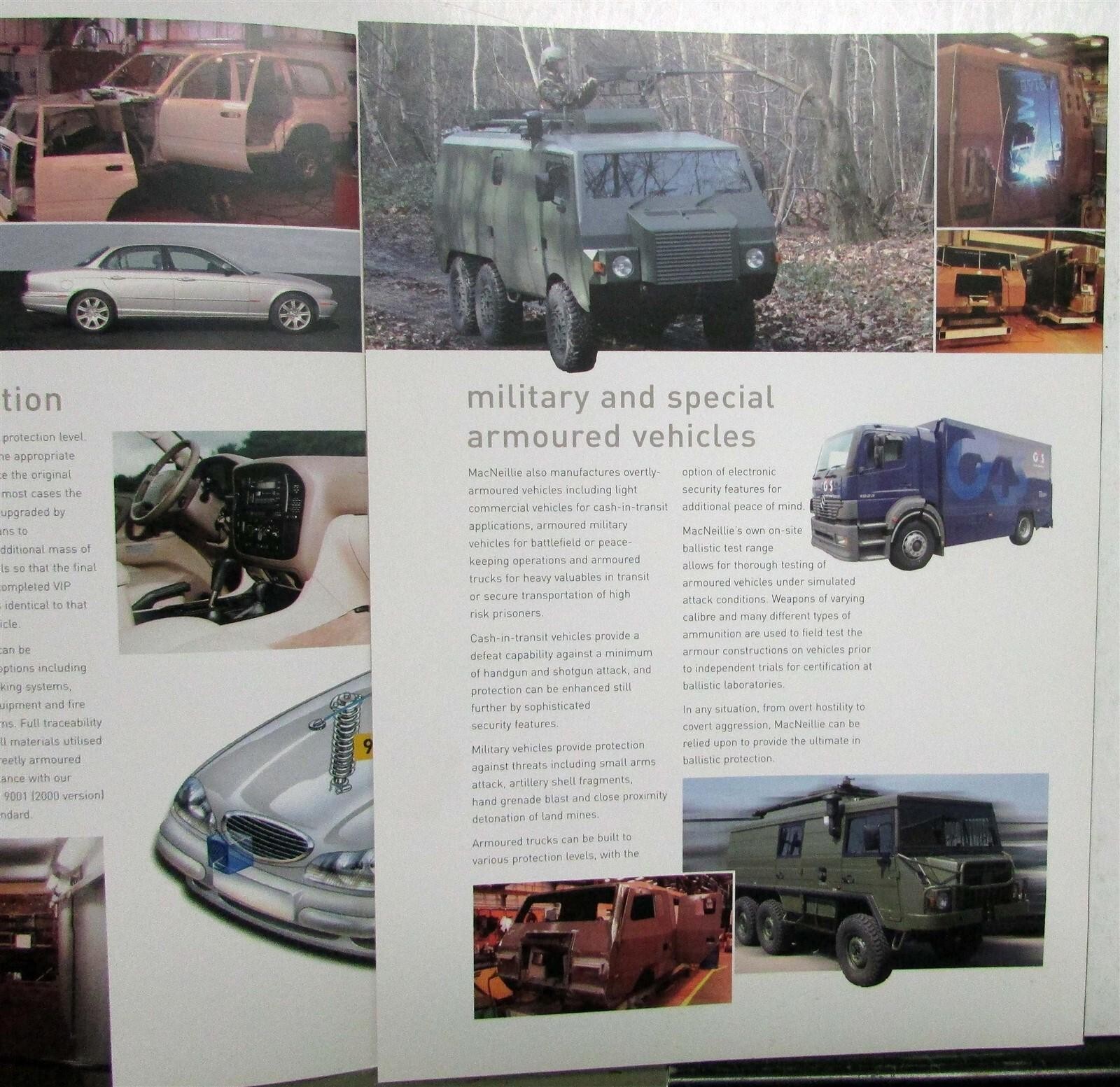 2000s MacNeillie Armoured Vehicles Discreet Protection Military Sales Tri-Folder