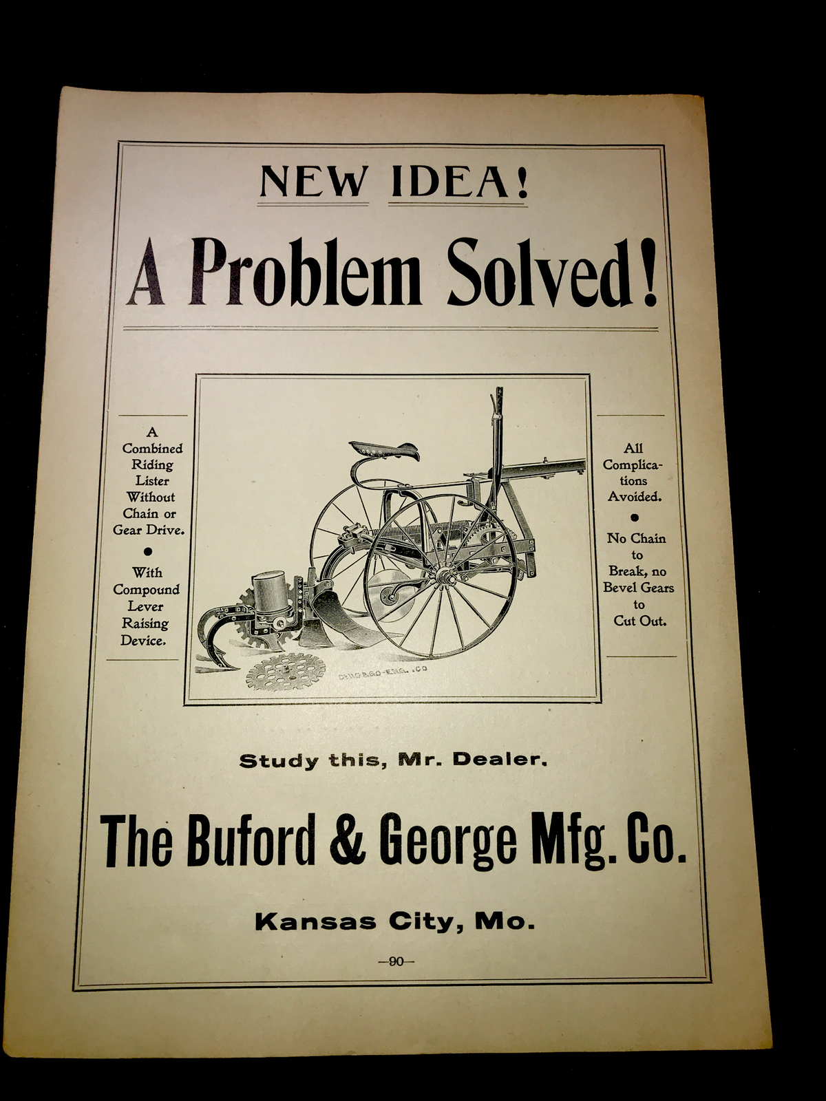 1898 New Idea Farm Advertising – Kansas City – Missouri