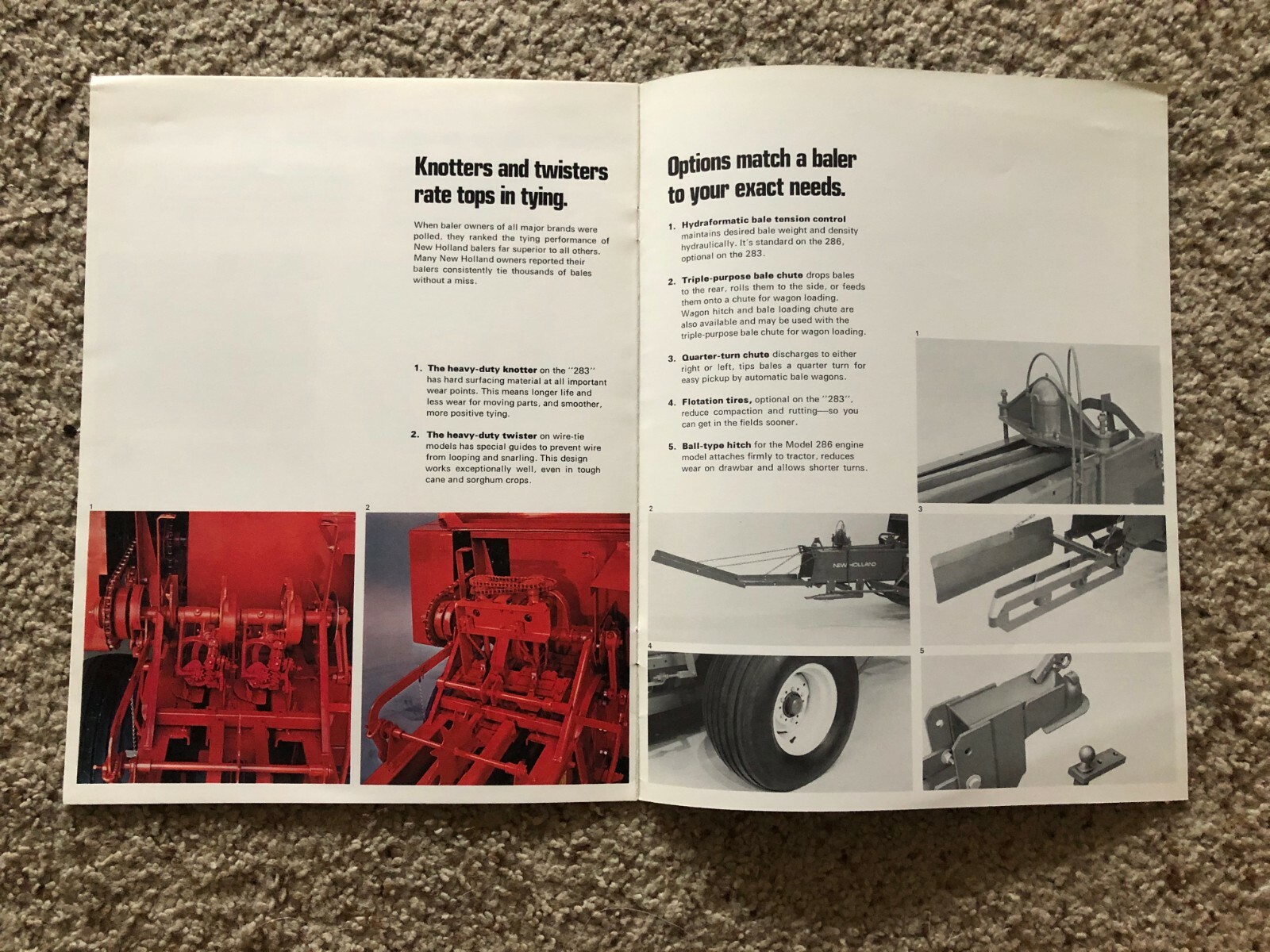 1977 Sperry New Holland 16 X 18 Balers, original sales literature