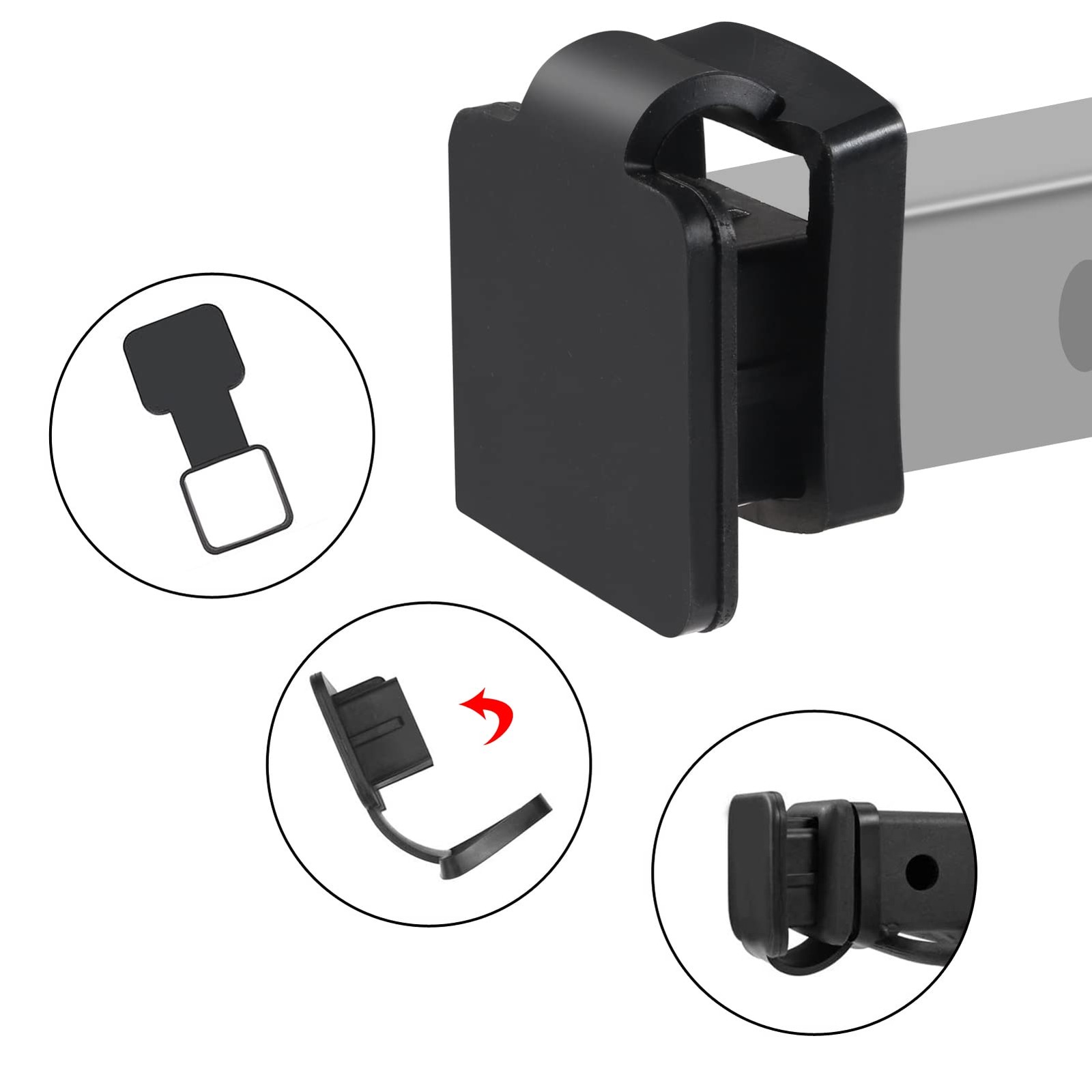 2PCS Trailer Hitch Tube Cover 1.25 » Rubber Plug Cap 1.25inch, 2pcs 1.25inch