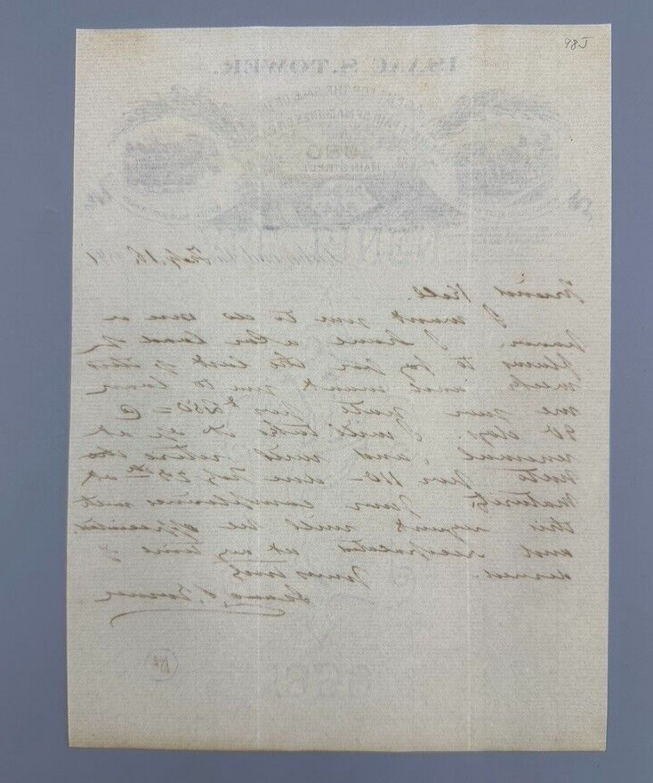 1891 WHITELY MOWER Binder FARM Advertising Isaac Tower Letter RICHMOND Virginia