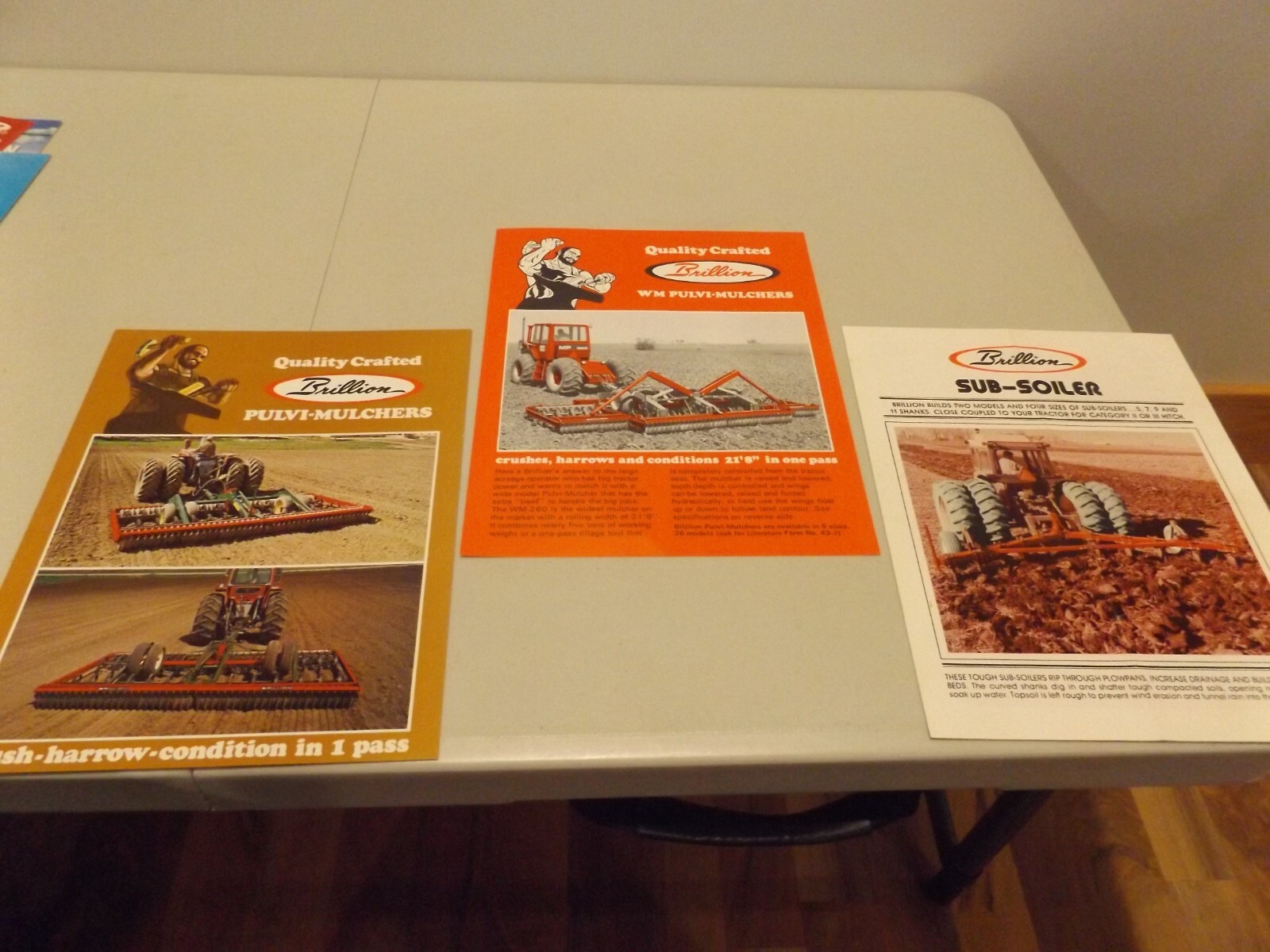 3-pc. BRILLION, PULVI-MULCHERS, WM PULI-MULCHERS, SUB-SOILER, 43-J, 43-K, 50-E