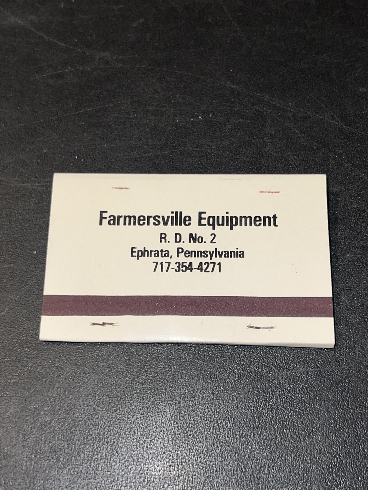 Vtg Kubota Tractor Matchbook Farmersville Equipment Ephrata Pa