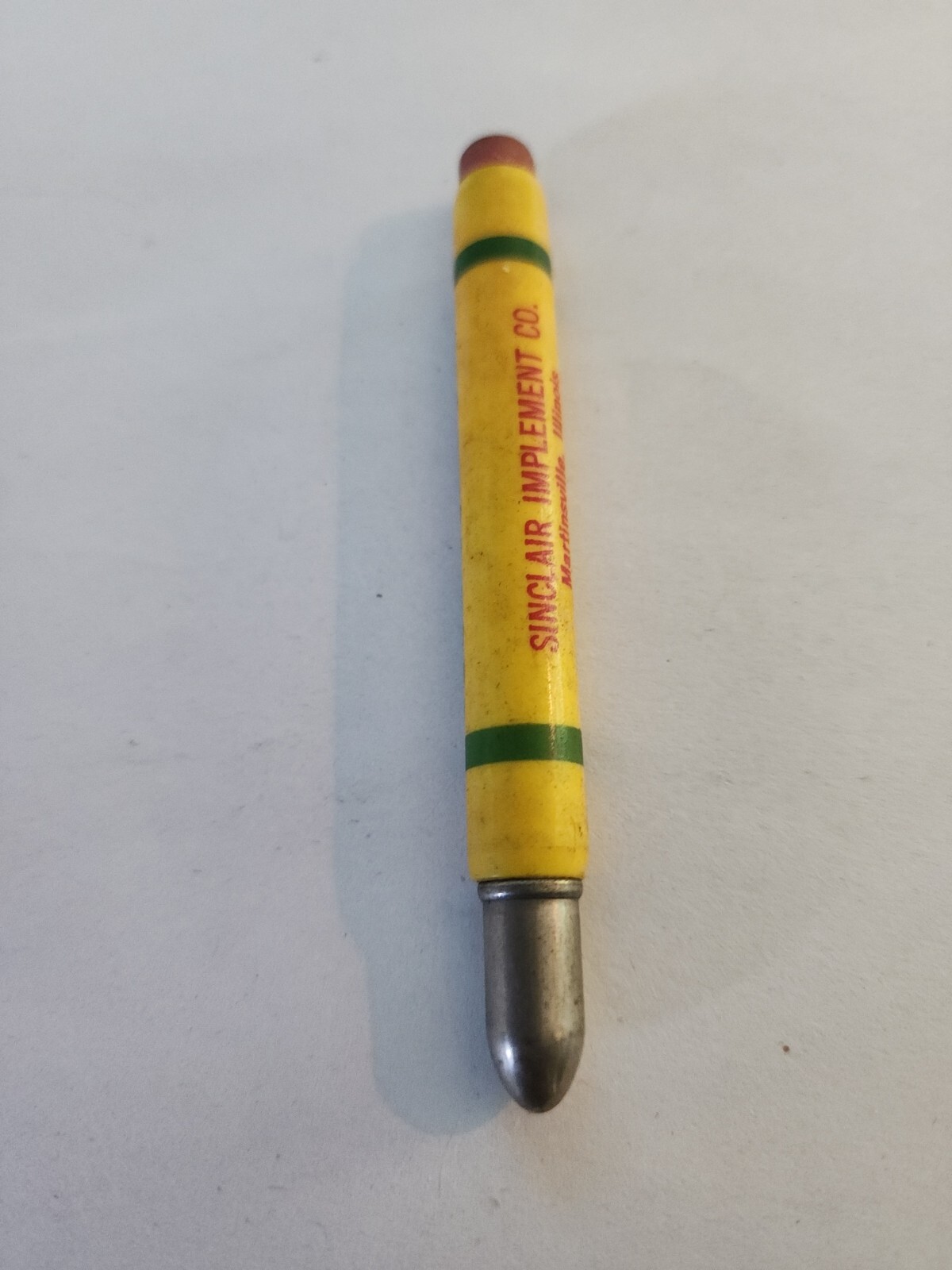 Vtg NEW IDEA FARM EQUIPMENT Advertising Bullet Pencil Martinsville, Illinois A?