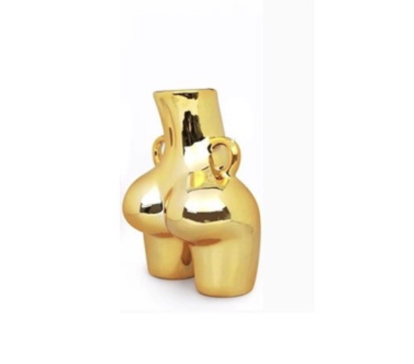 NEW ONYX HAUS BODY VASE FEMALE FORM GOLD